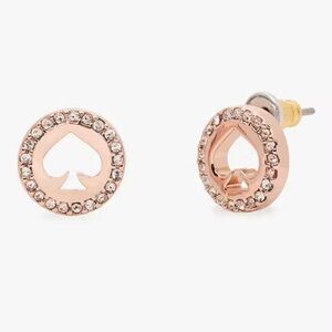 KATE SPADE Rose Gold “Spot the Spade” Earrings $59